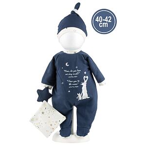Llorens M741-12 Obleček pre bábiku bábätko NEW BORN veľkosti 40–42 cm s doplnkami