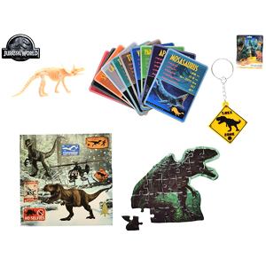 Mikro Jurský svet Dominion sada dino aktivít: puzzle, kľúčenka, kostra, nálepky, karty