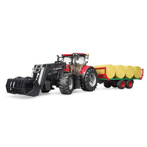 Bruder Traktor CASE Optum + vozidlo na balíky