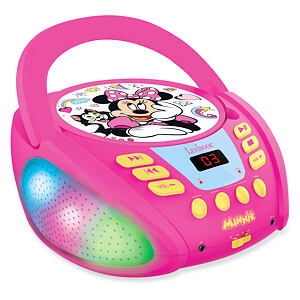 Lexibook Přenosný Bluetooth CD přehrávač Disney Minnie se světelnými efekty