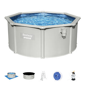 Bestway Nadzemný bazén kruhový Hydrium, piesková filtrácia, rebrík, priemer 3m, výška 1,2m