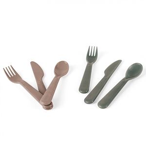Dantoy Tiny Bio příbory Olive/Mocca 2ks 0m+