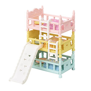 Sylvanian Families Nábytek - třípatrová postel se skluzavkou