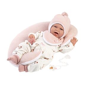 Llorens 74104 NEW BORN - realistická panenka miminko se zvuky a měkkým látkovým tělem - 42 cm