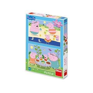 Dino Peppa Pig: Na dovolené Puzzle 2x48 dílků