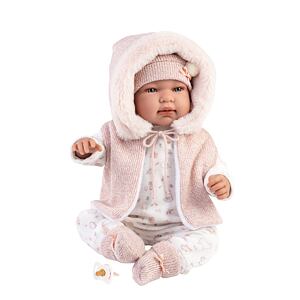 Llorens 84486 NEW BORN realistická bábika bábätko so zvukmi a mäkkým látkovým telom 44 cm