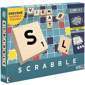 Mattel Scrabble dřevěná edice SK