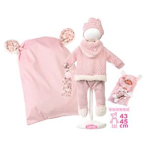 Llorens M738-60 Obleček pro panenku miminko NEW BORN velikosti 40-42 cm s doplňky