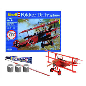 Revell Starter Kit Letadlo 74116 - Fokker DR.1 Triplane (1:72)
