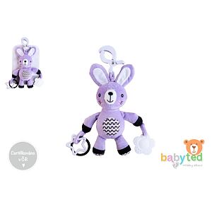 Babyted Zajačik/Zajec hrkálka plyš 30cm záves na postieľku/kočík