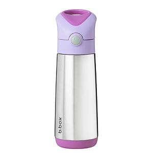 b.box termos sticlă de băut cu pai 500 ml - zahăr prun
