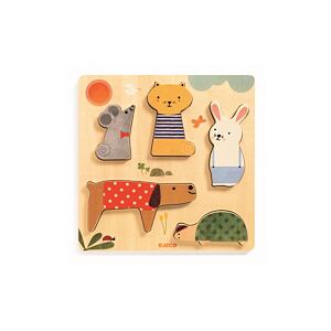 DJECO Domácí mazlíčci - vkládací dřevěné puzzle