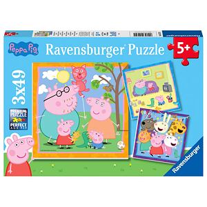 Ravensburger Prasátko Peppa Puzzle 3x49 dílků