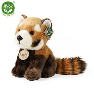 Plyšová panda červená sediaca 18 cm ECO-FRIENDLY