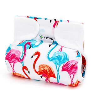 T-TOMI Ortopedické abdukčné nohavičky - suchý zips, flamingo 5-9 kg