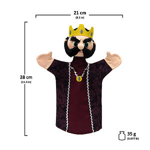 Moravská ústředna maňásek král 28 cm