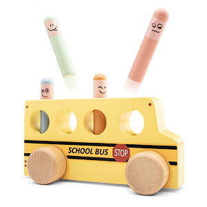 New Classic Toys Pop-up Školní autobus, vyskakovací kolíčky