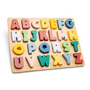 New Classic Toys Vkládací dřevěné puzzle - barevná abeceda