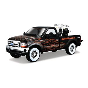 Maisto Harley-Davidson Custom, 1999 Ford F-350 Super Duty Pickup, 1:24