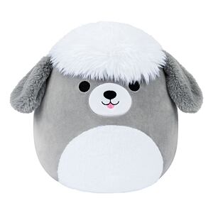 SQUISHMALLOWS Šedobílý ovčácký pes - Arnold, 13 cm