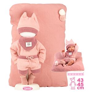 Llorens M738-18 Obleček pro panenku miminko NEW BORN velikosti 40-42 cm s doplňky
