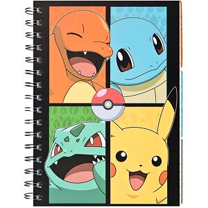 Špirálový zápisník s 3 záložkami Pokemon
