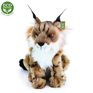 Rappa Plyšový rys sediaci 25 cm ECO-FRIENDLY