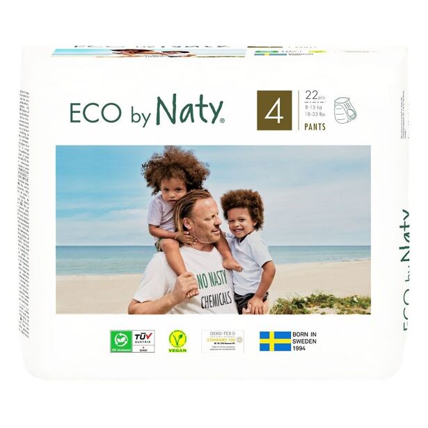 Eco by Naty Natahovací plenkové kalhotky Maxi 8-15 kg (22 ks)