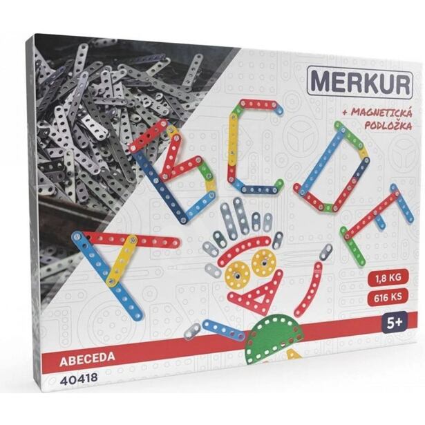 Merkur Abeceda s magnetickou podložkou, 616 dielov