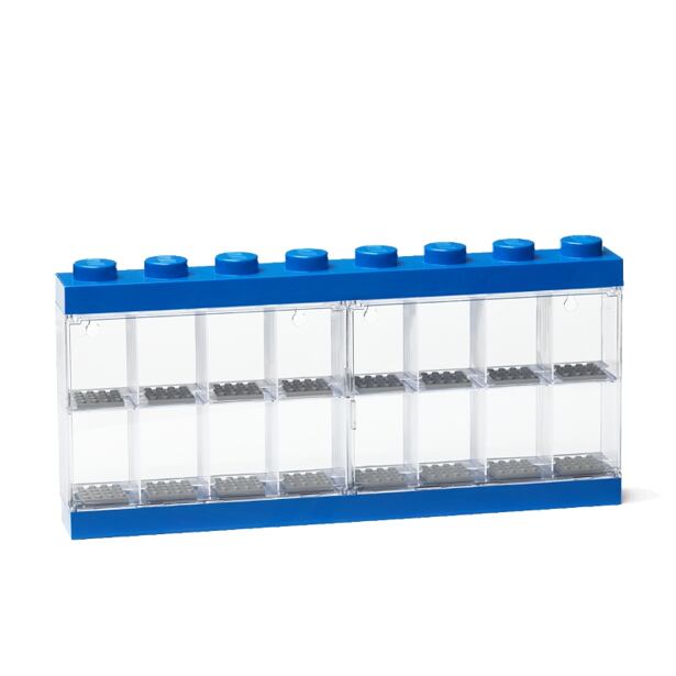 LEGO Zberateľská skrinka na 16 minifigúrok - modrá