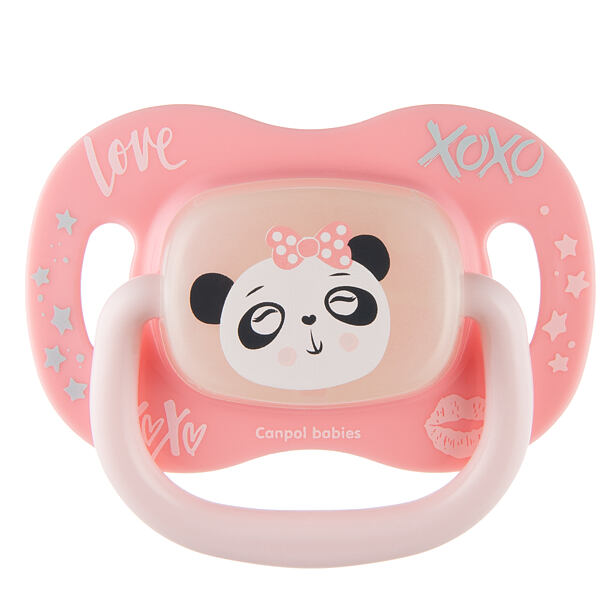 Canpol babies Cumlík silikónový symetrický EXOTIC ANIMALS 6-18m 1ks panda