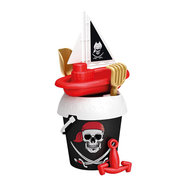 Kyblík sada s lodou Piráti 18cm