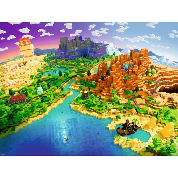 Ravensburger Minecraft: Svet Minecraftu Puzzle 1500 dielikov