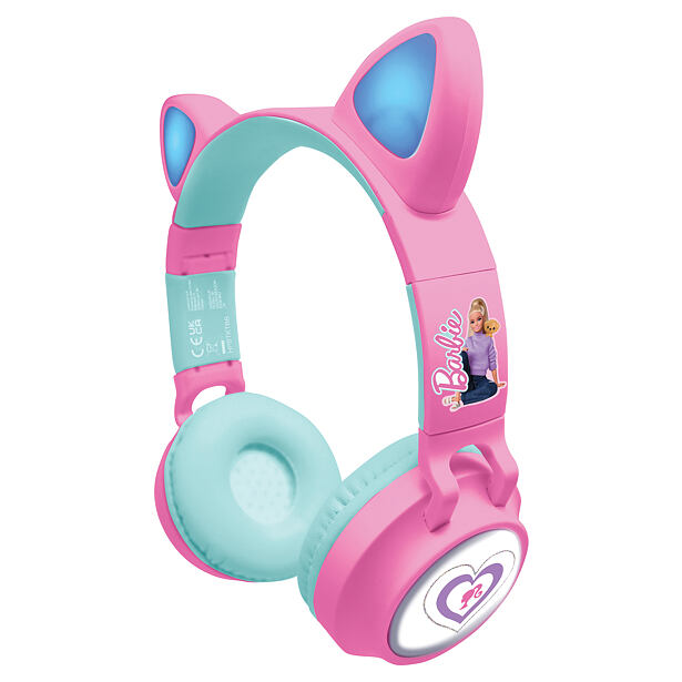 Lexibook Bezdrôtové slúchadlá Barbie so svietiacimi mačacími uškami