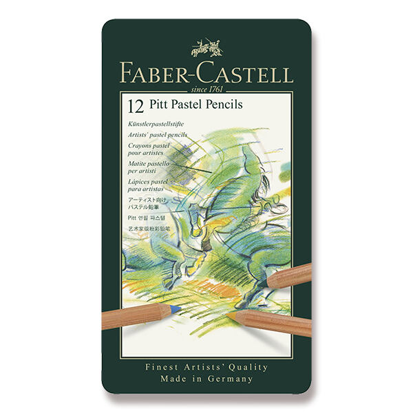 FABER-CASTELL Umělecké pastely Pitt Pastel plechová krabička 12 barev
