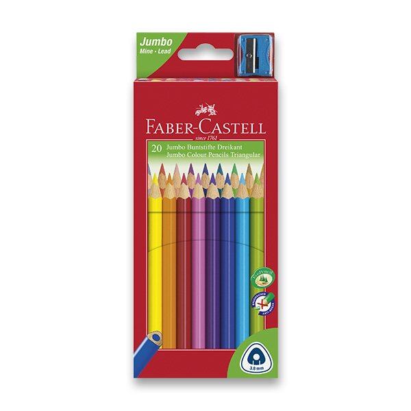 FABER-CASTELL Pastelky Junior Triangular 20 farieb + strúhadlo