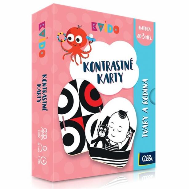 Albi Kvído Kontrastné karty Tvary a rodina SK