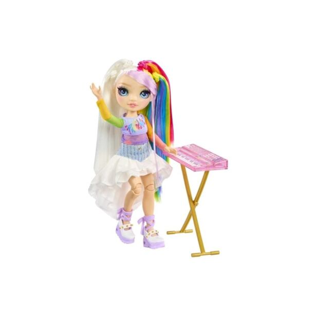Rainbow High Junior Fashion panenka v rockové kapele - Amaya