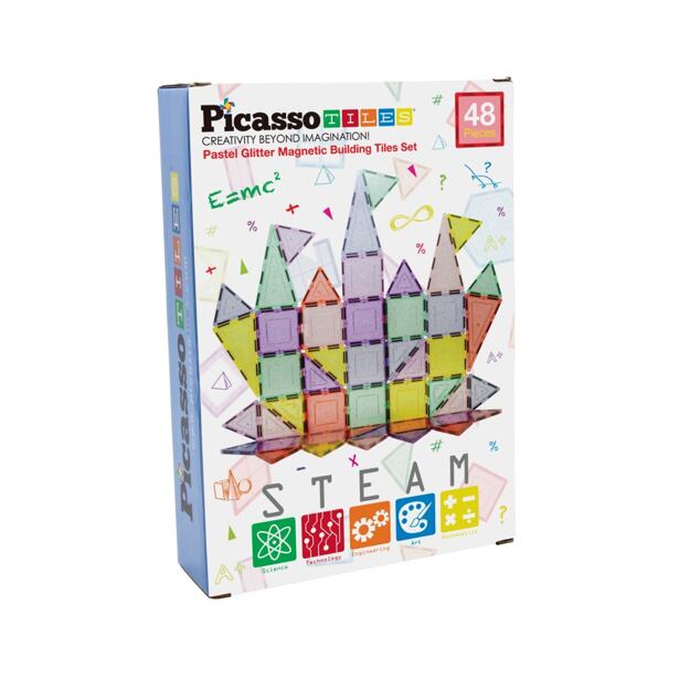 Picasso Baukasten 48 Teile Magnetbausteine, Glitzernd