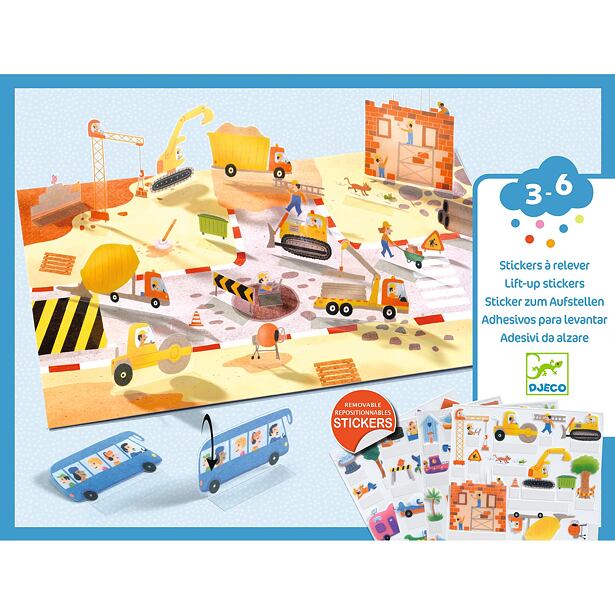 DJECO Lift-up stickers Vehicles