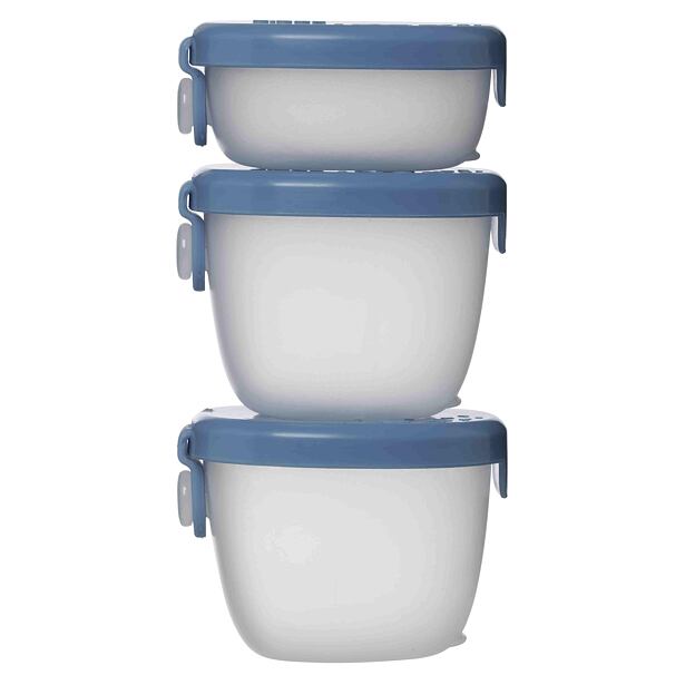 b.box Sada krabiček Snack tubs 3ks - modrá