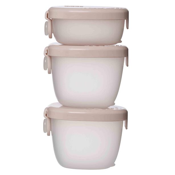 b.box Sada krabiček Snack tubs 3ks - růžová