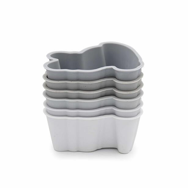 Melii Silikon-Muffinformen, 6 Stück – Bulldogge