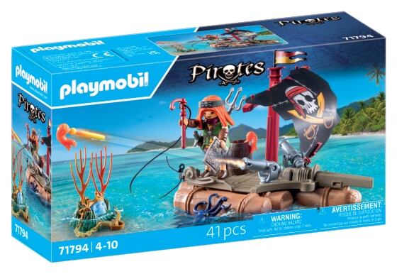 Playmobil Pirátska plť s pokladom