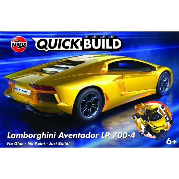 Airfix Schnellbauauto J6026 - Lamborghini Aventador - Gelb