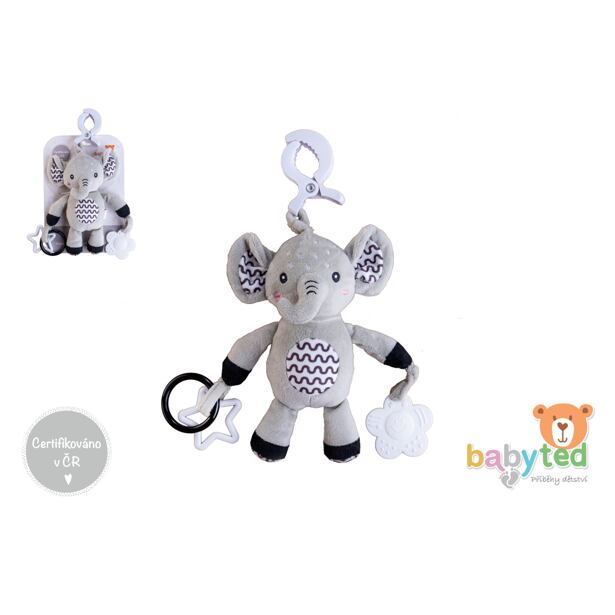 Babyted Slon hrkálka plyš 30cm záves na postieľku/kočík