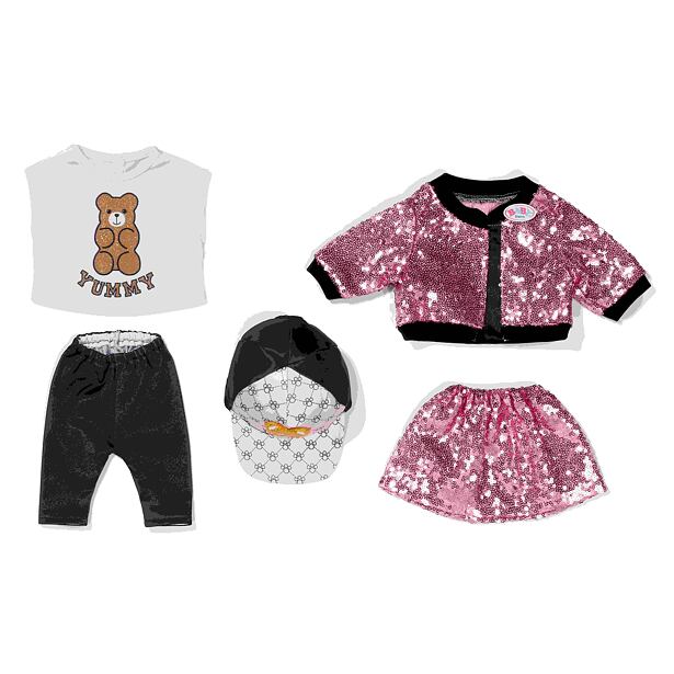 Glitzernde Babykleidung von BABY born, 43 cm