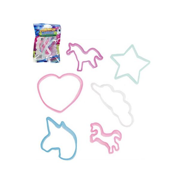 Micro Bracelet Friendz Bandz Einhorn mit Glitzer, 6 Stück im Beutel