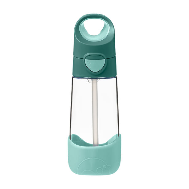 b.box Fľaša na pitie so slamkou 450 ml - emerald forest
