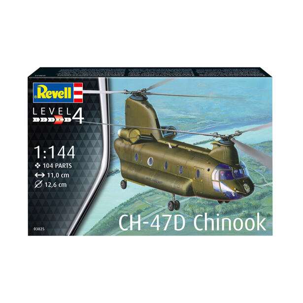Revell Plastic ModelKit Vrtuľník 03825 - CH-47D Chinook (1:144)